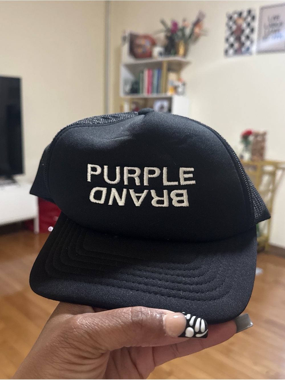 PURPLE BRAND Black Trucker Hat
